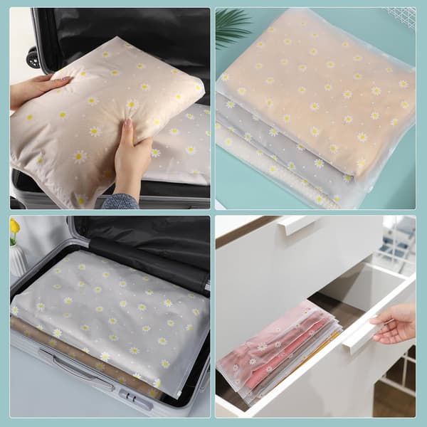 Reusable Zip Storage Bags 10-pack 40x50cm Waterproof Organizer for Travel & Clothes [JUN]