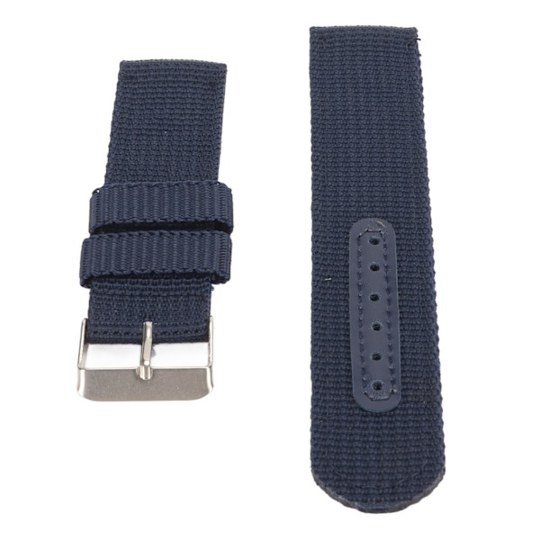 Blå Quick Release watch Mjuk nylon canvas watch för män kvinnor 22mm