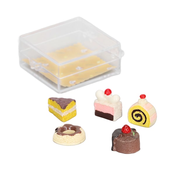 1:12 Dukkehus Miniatyr Desserter Sett Høy Simulering Liten Bærbar Dukkehus Miniatyr Mat for 1:12 Dukkehus Gaver Type B