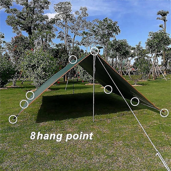 Ultralätt Vattentät Tarp Tält Skugga - 5x3m 4x3m 3x3m Markis - Trädgårdstak Solskydd Vit 3X3M