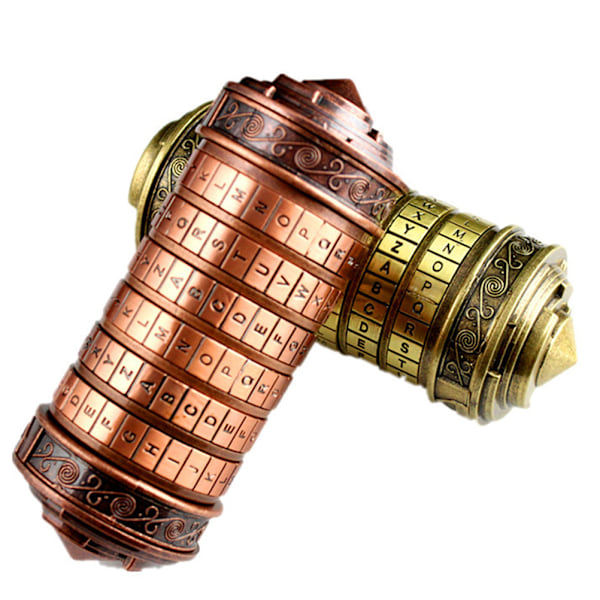 Låsleksaker Metall Cryptex Lås Retro Bröllop Alla hjärtans dag Present Brev Lösenord Cylinder Bröllop Alla hjärtans dag Present