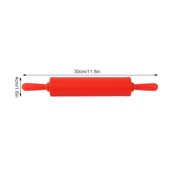 Färgglad silikonkavelrestaurang Hembakat bröd Cookie Dough Roll Tool (röd)