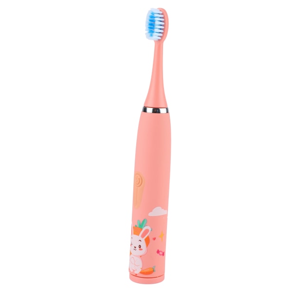 Elektrisk tandborste för barn 4 växlar 8 borsthuvuden USB -laddning Elektrisk tandborste för barn Rosa
