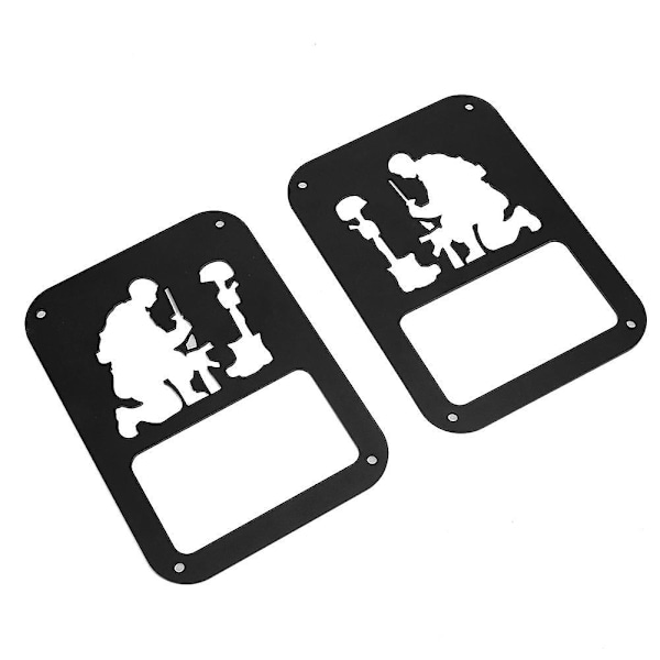 Takavalojen suojukset, mustat, pari, sopivat Jeep Wrangler JK 2007-2017