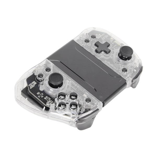 Transparent Trådløs Gamepad for Switch 6 Akser Gyro Dual Vibrasjon Turbo Funksjon RGB Lys Trådløs Gaming Controller KS41