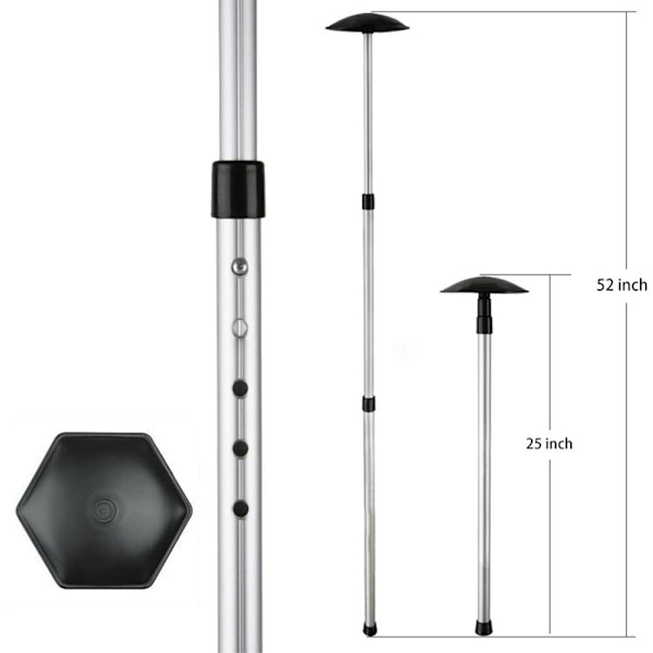 Resesystem för reseväskor Stöd Stång Anti-Impact Stödlock och Aluminiumlegering Stödpinne