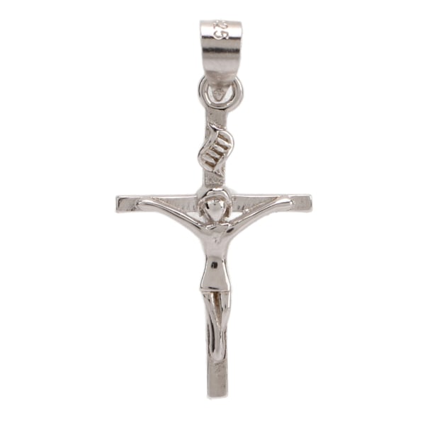 Crucifix Necklace Exquisite 925 Sterling Silver Hand Designed Men's Women's Jesus Cross Necklace Pendant Gift