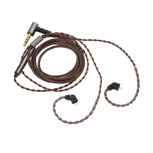 Øretelefonoppgraderingskabel 2 pins 0,78 mm 3,5 mm rettvinklet utskifting av ørepropper med mikrofon for AS10 AS06 ZST ZS3 ES4