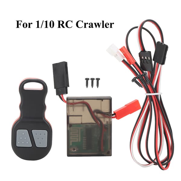 Bil Universal Vinsj Trådløs Fjernkontroll Mottaker Kit Tilbehør for 1/10 RC Crawler