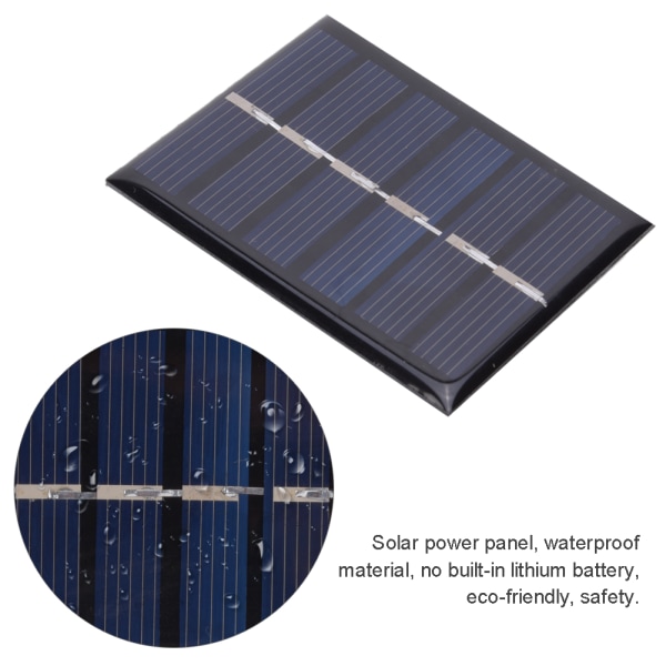 4 stk 3V 0,3W polykrystallinsk silicium gør-det-selv sikkerhed Solar Power Ladepanel med kabel 65x48mm