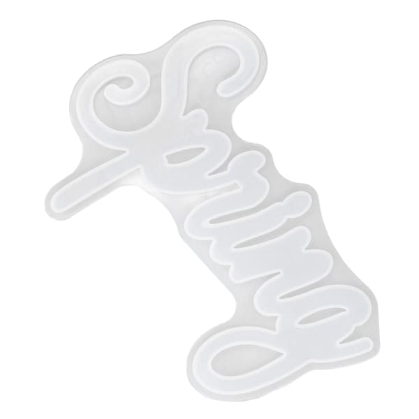 Silikonform DIY Dørskilt Plate Oppføring Engelsk Bokstav Ord Krystall Epoxy Silikonform