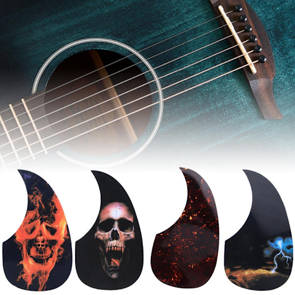 4 st akustisk gitarr plektrumskydd PVC skyddande plektrumskydd musikinstrument tillbehör