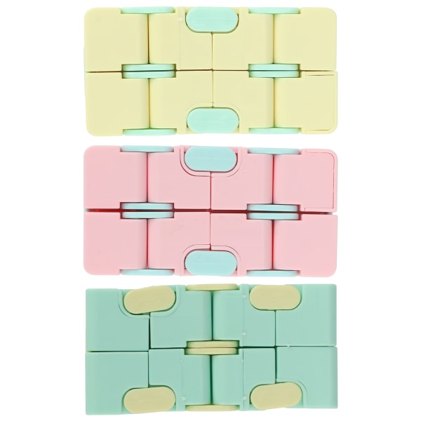 3 stk Plast Infinite Cube Mat dekompressionslegetøj til voksne børn Kontorhusholdningsleg