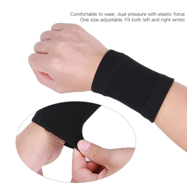 Black Sports Outdoor Super Elastic Knitting Wrist Guard Brace Support