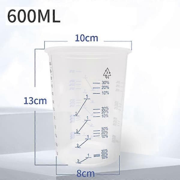 20 engangs plastik malingsblandingskopper til 600 ml epoxyharpiks