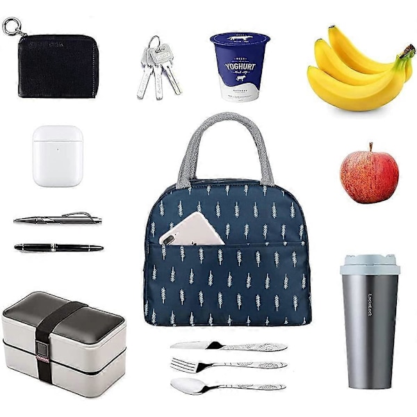 Kylväska, Bärbar Isolerad Lunchväska, Matkylväska för Vuxna, Vattentät Lunchväska, Isolerad Picknickmatväska, Isolerad Lunchväska, Handväska Lunch B