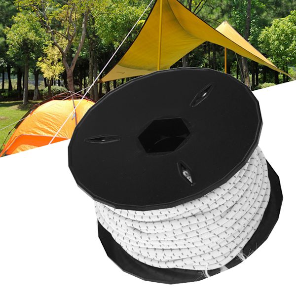 Udendørs Camping Reb Refleks Camping Telt Reb Latex Elastic Guyline RopeWhite