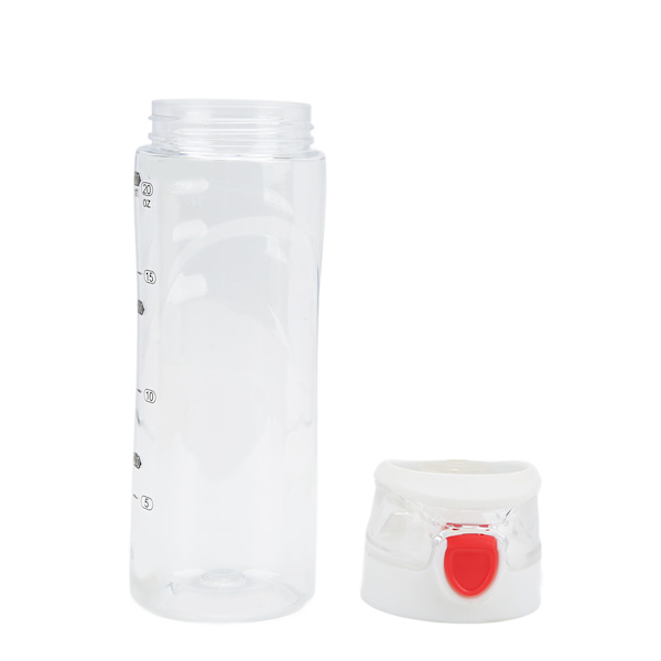Utomhus Vattenflaska Plast Sport Vattenkanna 600ml Stor Kapacitet för Sommar Varm VäderTransparent