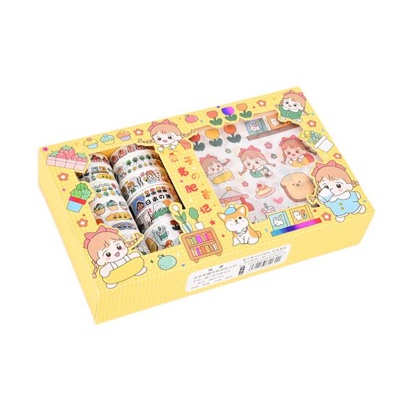 Washi-teippi DIY-koristelu Toistuvasti liimaa Ei jätä jälkiä Ei leikkausta Washi-teippisarja83195 Fat Curtilage