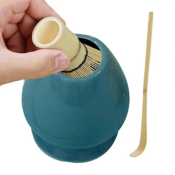 Japansk Matcha Sett Sikkert Bambusvisp Teskje Tesett