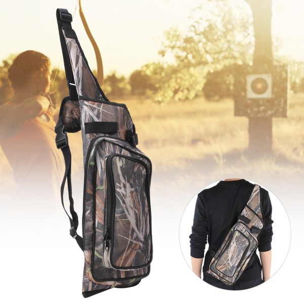 Reed Camouflage Outdoor Portable Messenger Archery Quiver Bag Arrow Bow Holder Pocka för jakt