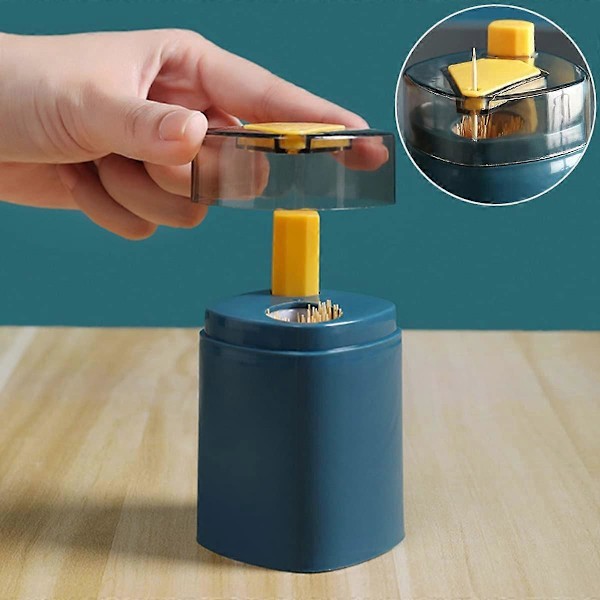 Automatisk Tandpetarhållare Dispenser Tandpetare Förvaringslåda Tandpetare Behållare Pop Up Tandpetare Hink Tryck Tandpetarhållare Portabel