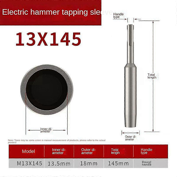 1st Sds Plus Jordspettsdrivare 13mm Jordningsspett Hammarborr Jordningsstav Metall Jordspettsdrivare-B15