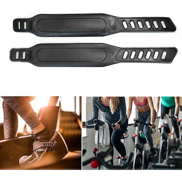 1 pari kuntopyörän poljinhihnoja, kestävä säädettävä yleismallin poljinhihna spinning-pyörään kotikuntosalille