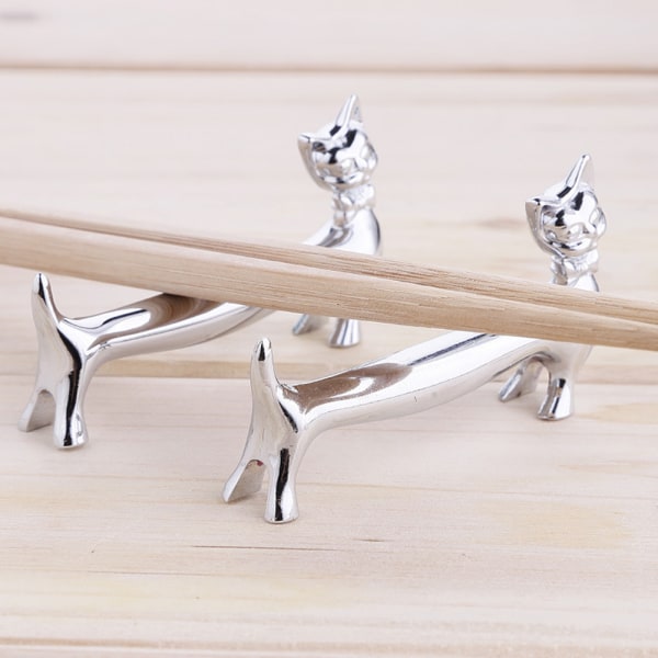 Kattemønstret holdbart køkkenbord bestikholder stand bord dekorativt ornament