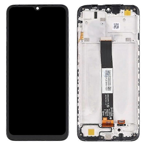 Kompatibel Xiaomi Redmi 9A/9C Grad C LCD-skärm och digitizerenhet + Ram Ersättningsdel