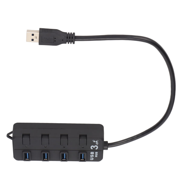 USB-keskitin, 4 porttia, riippumaton virtakytkin, siirron vakaus, ulkoinen 3.5-liitäntä, elektroniikkatarvikkeet