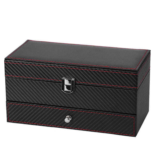 Dobbelt smykker Ur øreringe Ringe Armbånd Halskæde Box Organizer Opbevaring Case