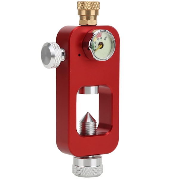 DEDEPU Scuba Diving Adapter 8mm Oxygen Bottle Connector med trykkmåler for undervannssnorklingutstyrRød