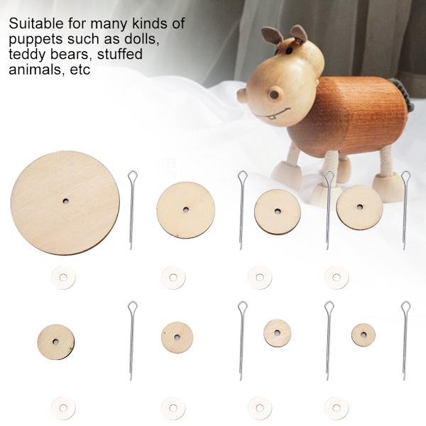 Sett med treledd for hjemmelaget teddybjørn, roterbar DIY-skrapbookingmateriale, håndverk