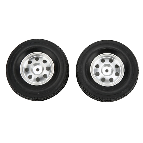 2 st 85 mm gummidäck CNC-metallfälg hjul för Tamiya traktor släp lastbil 1/14 RC bil
