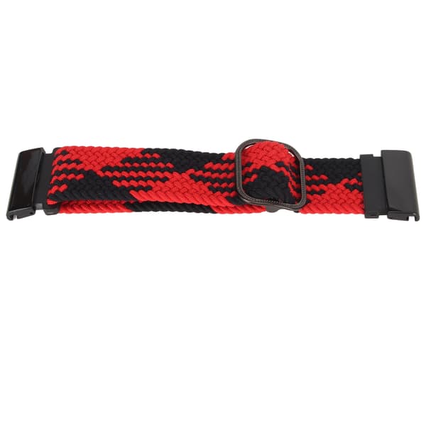 Nylon klockbytesrem Elastisk andningsbar väv Justerbar 26 mm spänne klockarmband för Vertix 2 Röd Svart