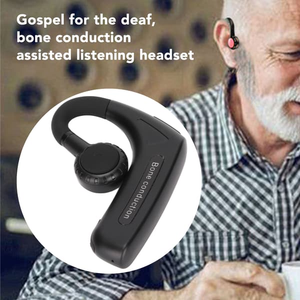 Bluetooth beinledningsørepropper Stereo Bluetooth 5.0 Multifunksjonell Håndfri Trådløs Ørepropp for Døve