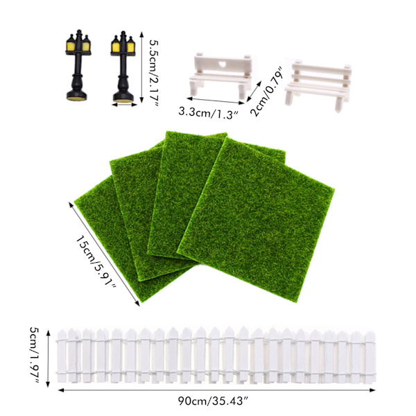 9 stk. påske miniature dukkehus sæt fe have tilbehør ornament til påske gnome dør dekoration