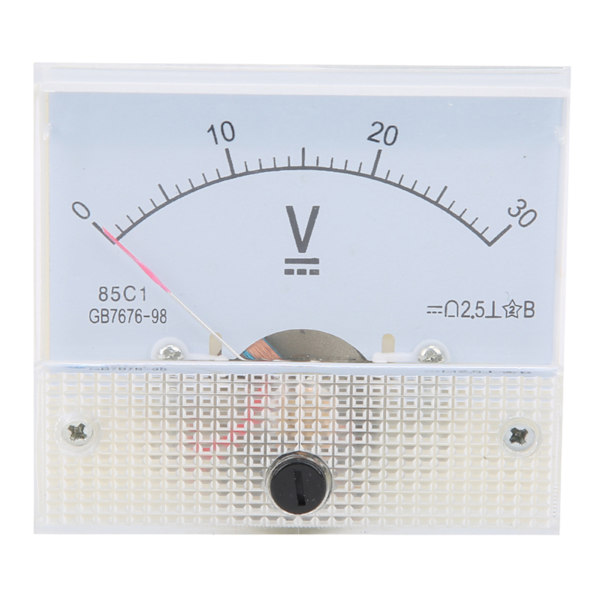 Peker DC Voltmeter Panel Volt Volt Meter Måleinstrument 85C1 DC 0~30V