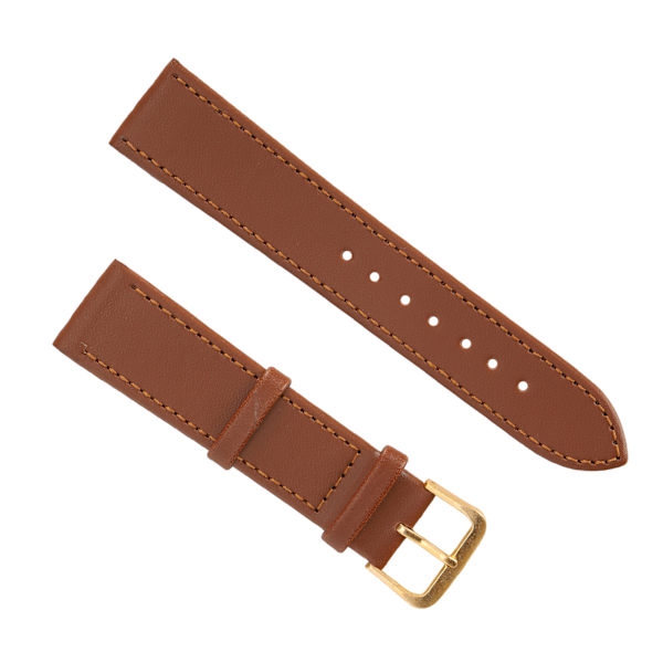 Unisex Universal Pin Spänne Watch Band PU Läder Ersättning watch Tillbehör Brun20mm / 0,79in
