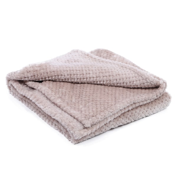 Sovrum Polyester Fiber Tjock Mjuk Luftkonditionering Sängfilt Sängkläder DekorBeige 70x100cm