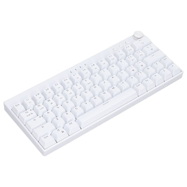 Mekanisk tastatur 64 taster Plus RGB 3 modus knottdesign ergonomisk layout 4 bryter valgfri hvit tastatur for IOS lineær handling bryter