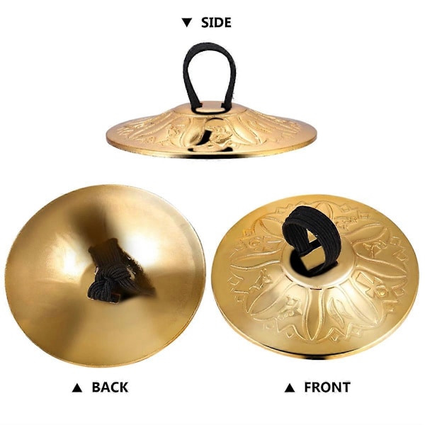 4 st Koppar Finger Cymbaler Små Finger Cymbaler