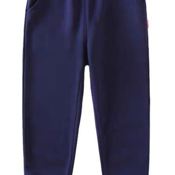Joggebukse for barn Elastisk midje Pustende Mote Koniske Joggebukser i bomull for gutter og jenter 120 cm til 130 cm Blå