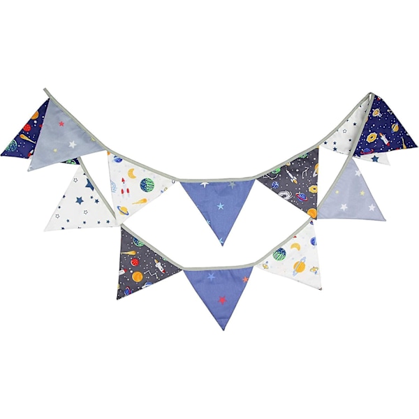 Flerfarvede Vintage Blomster Trekant Flag Stof Banner Guirlander Til Bryllup, Fødselsdagsfest
