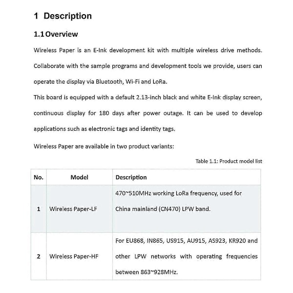 Lora Langaton Paperi ESP32-S3FN8+SX1262 Siru Ohjataan Wi-Fi:n Kautta, B
