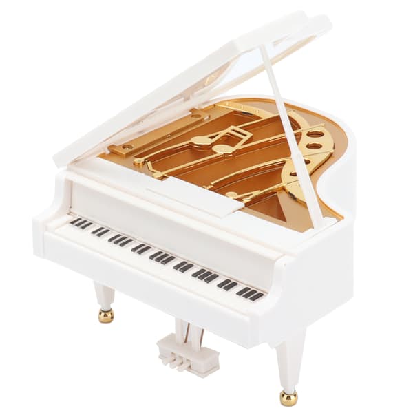 Speldosa Mini Retro Klassisk Piano Roterande Triangulär Speldosa för Hem Bordsdekoration Prydnad Gåva