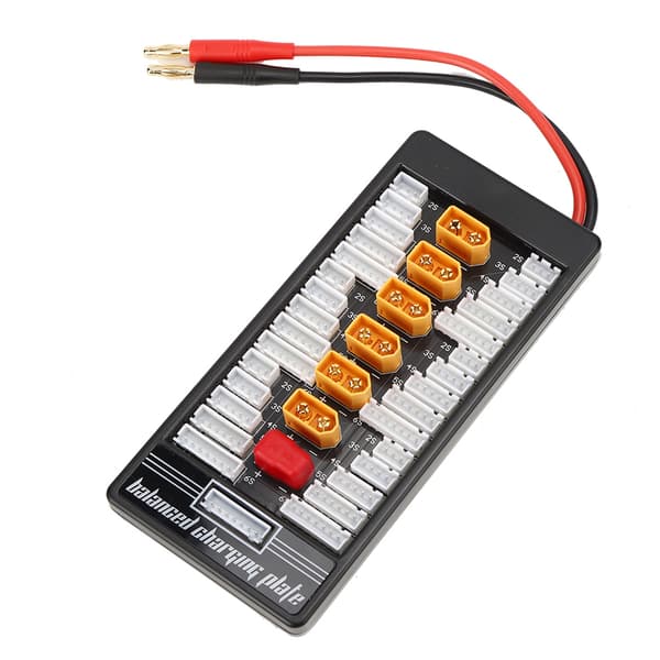 XT60 4.0 Bananplugg Parallell Ladebrett RC Batteri Ladebrett Para Board Svart