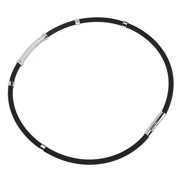 Negativ ion metal ring silikone sports halskæde mænd kvinder justerbar magnetisk spænde balance halskæde