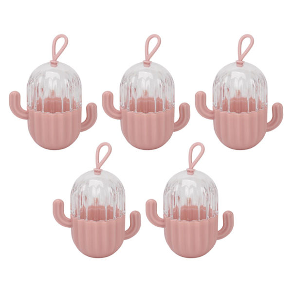 5 kpl Cactus Shape Beauty Egg Säilytyslaatikot Läpinäkyvä meikkisieni Organizer Kauneusmunanpidike puuteripuhvikorvakoruille